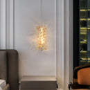 GobekUsa Gold Chrome Crystal Wall Sconce LED Lamp for Living Room Bedroom TV Background Lighting