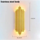 GobekUsa Golden LED Tube Wall Sconce Light for Living Room, Dining Hall, Stair Decor