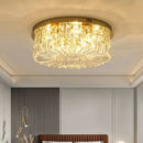 GobekUsa Gold Crystal Ceiling Chandelier - Modern LED Pendant Lighting for Living & Dining Room