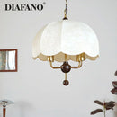 GobekUsa Korean Fabric Pendant Light for Bedroom Study Hotel Chandelier LED Lamp