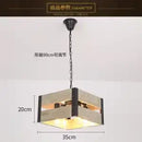 GobekUsa 6-Head Industrial Style Pendant Lamp - Retro Solid Wood Iron Table Light