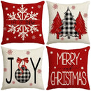 GobekUsa Christmas Elk Pillowcase 45x45cm Farmhouse Red Letter Design