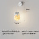 GobekUsa Kids Room LED Chandeliers White Bear Bunny Pendant Light Glass Bedside Lamp