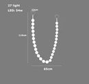 GobekUsa Glass Gold Pendant Light for Living Room Luxury Bubble Necklace