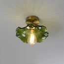 GobekUsa Green Glass LED Ceiling Lamp for Home Living Room and Hallway Lighting