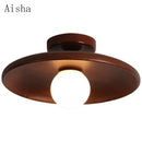 GobekUsa Japanese Style Wooden Ceiling Lamp for Home Decor