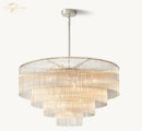 GobekUsa LED Amadeo Round Crystal Chandelier for Living and Dining Room Decor