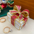 GobekUsa Christmas Jewelry Trinket Box Wedding Ring Holder Dressing Table Decoration Gift