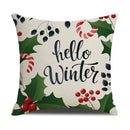 GobekUsa Christmas Deer Linen Cushion Cover - Home Decor Sofa Pillowcase