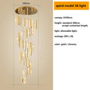 GobekUsa Crystal Lustre Pendant Lights with Dimmable LED, Adjustable Cable - Gold Chrome Steel