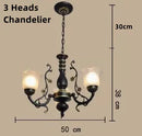 GobekUsa Glass Shade Ceiling Chandelier for Home Decor Lighting