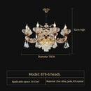 GobekUsa Jade Crystal Chandelier: Elegant European Living Room Lamp