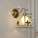 GobekUsa Glass Brass Wall Sconce LED Light Fixture for Dining Living Room