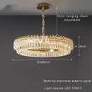 GobekUsa Crystal Ceiling Chandelier, Nordic Luxury Double Lampara for Dining Table