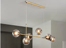 GobekUsa Glass Ball Chandelier LED Pendant Light for Modern Kitchen, Bar, and Loft