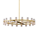 GobekUsa Crystal Black Gold Luxury LED Hanging Pendant Light for Living Room