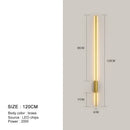 GobekUsa Black LED Wall Lights - Modern Straight Line for Bedroom, Living Room, Kitchen Décor