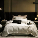 GobekUsa Embroidered Egyptian Cotton Bedding Set - Queen/King, Luxury Bed Sheet & Pillowcases