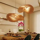 GobekUsa Bamboo Woven Chandelier Tea Room LED Lighting
