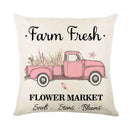 GobekUsa Lavender Flower Linen Pillowcase for Sofa Car, Living Room Decor, Throw Pillow Case