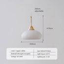 GobekUsa Cream Glass Nordic LED Pendant Light for Home Decor and Lighting
