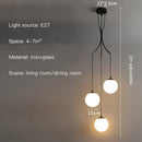 GobekUsa Glass Ball LED Chandelier, Modern Minimalist Loft Villa Staircase Decor