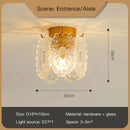 GobekUsa Clear Glass LED Chandelier: Modern French Style for Living Room, Bedroom, Kitchen.