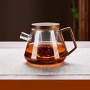 GobekUsa Glass Teapot Set Clear Teacup Kung Fu Tea Maker Milk Rose Set