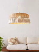 GobekUsa Hemp Rope Ceiling Chandelier: Japanese-Inspired Twine Pendant Lights for Home Decor