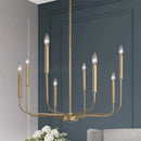 GobekUsa Gold Black Retro Chandelier Candle Ceiling Lighting for Living Room & Restaurant
