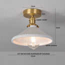 GobekUsa Ceramic LED Ceiling Light Modern White Porch Balcony Luminaria