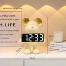 GobekUsa Elegant Bear Clock Ornament for Home Decor and Living Room Craftmanship