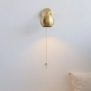GobekUsa Copper Wall Light with Pull Chain Switch, Modern Nordic Design