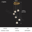 GobekUsa Crystal Stair Football Shaped Chandelier with G9 Lights
