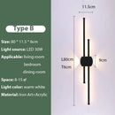 GobekUsa Black Iron LED Wall Lamp for Living Room, Bedside, TV Background - 110v 240v