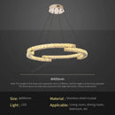 GobekUsa Circular Crystal Pendant Light Chandelier for Living Room