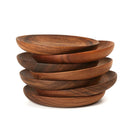 GobekUsa Beech Wooden Round Plate for Snacks, Sushi & Fruits