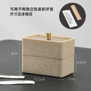 GobekUsa Double Decker Jewelry Organizer with Natural Stone, 2 in 1 Floss Box & Bathroom Ornament