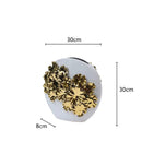 GobekUsa Gold Embossed Flower Ceramic Vase for Home Decoration and Floral Arrangements