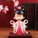 GobekUsa Chinese Hanfu Court Princess Resin Statue Ornament for Bookshelf Decor