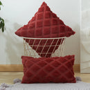 GobekUsa Geometric Diamond Pattern Plush Cushion Cover for Stylish Home Decor