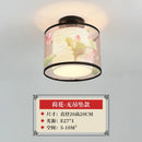 GobekUsa Lotus Chinese Chandelier Ceiling Lamp Simple Corridor Painting LED Lighting