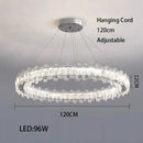 GobekUsa Crystal LED Ceiling Chandelier: Modern Dimmable Lighting Fixture for Stylish Home Decor