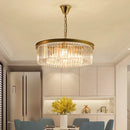 GobekUsa Gold Black Metal Crystal Pendant Lights Chain Hanging LED Suspension Lamp Fixtures