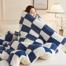GobekUsa Cozy Checkerboard Duvet Blanket for Winter Warmth and Comfort