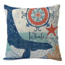GobekUsa Coastal Cushion Cover - Sea Theme Decorative Sofa Pillowcase