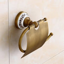GobekUsa Bronze Bathroom Hardware Set - Shelf, Towel Rack, Toilet Brush Holder, Soap Dish