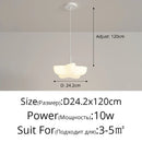 GobekUsa Cloud White Floating Pendant Chandelier for Dining Room, Kitchen Island, Indoor Lighting