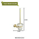 GobekUsa Brushed Gold Bathroom Pendant Set: Toilet Brush Holder, Paper Holder, Towel Bar & More
