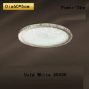 GobekUsa Crystal Round Ceiling Lamp Elegant LED Lighting for Bedroom & Living Room